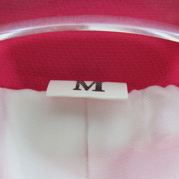 Shein Hot Pink Blazer Jacket Notch Lapel Double Breasted Medium Shoulder Pads - Picture 4 of 6